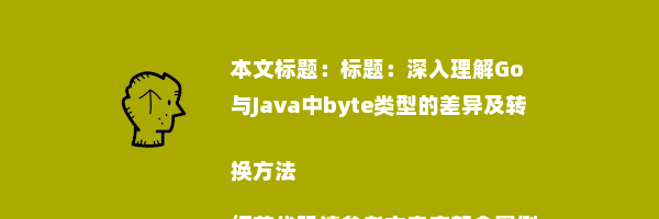 深入理解Go与Java中byte类型的差异及转换方法