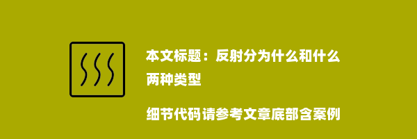 反射分为什么和什么两种类型