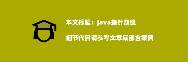 java指针数组