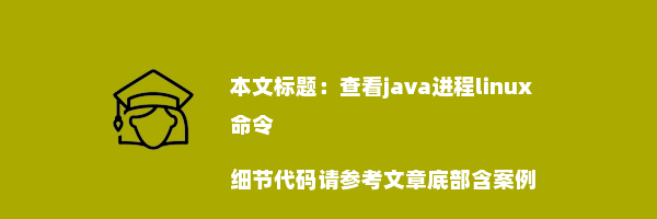 查看java进程linux命令