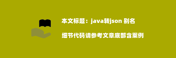 java转json 别名