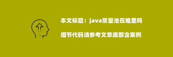 java常量池在堆里吗