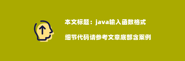 java输入函数格式