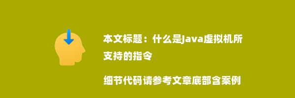 什么是Java虚拟机所支持的指令