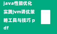 java性能优化实践jvm调优策略工具与技巧 pdf