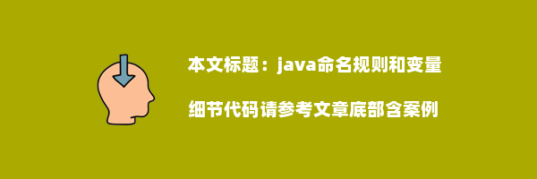 java命名规则和变量