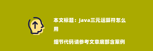 Java三元运算符怎么用