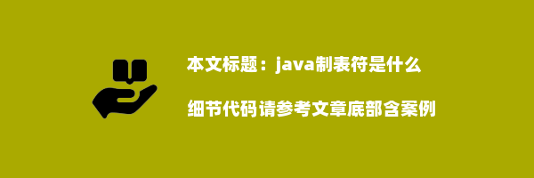 java制表符是什么